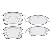 Fahren Front & Rear Pads fits Fiat Tipo 2016-2020 1.4 1.6