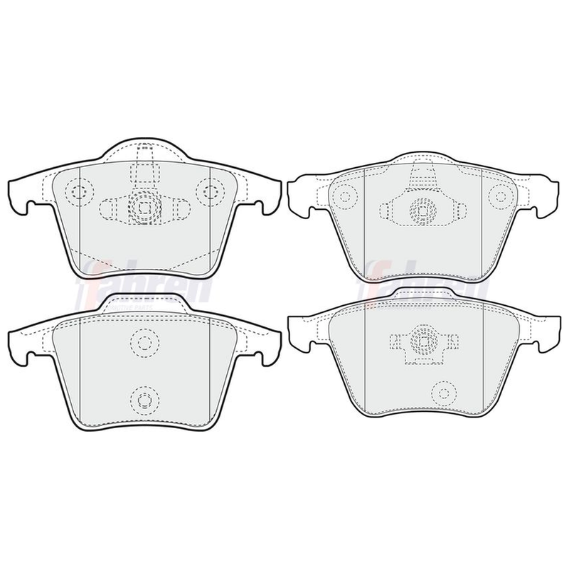 Fahren Front & Rear Pads fits Volvo XC90 I 2002-2014 2.5 3.2