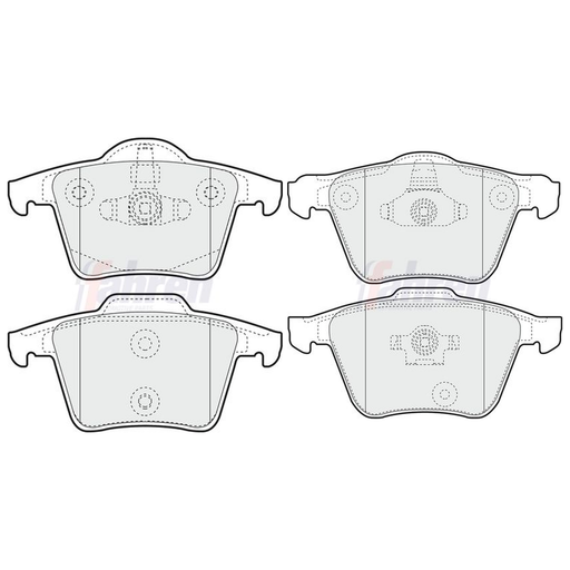 Fahren Front & Rear Pads fits Volvo XC90 I 2002-2014 2.5 3.2