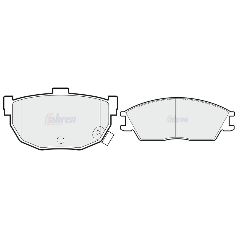 Fahren Front & Rear Pads fits Hyundai Lantra 1990-1995 1.5