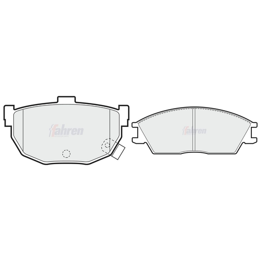 Fahren Front & Rear Pads fits Hyundai Lantra 1990-1995 1.5