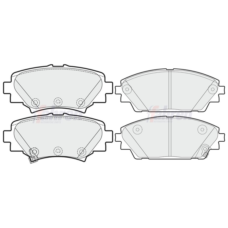 Fahren Front & Rear Pads fits Mazda 3 2013-2019 1.5 1.6 2.0 2.2