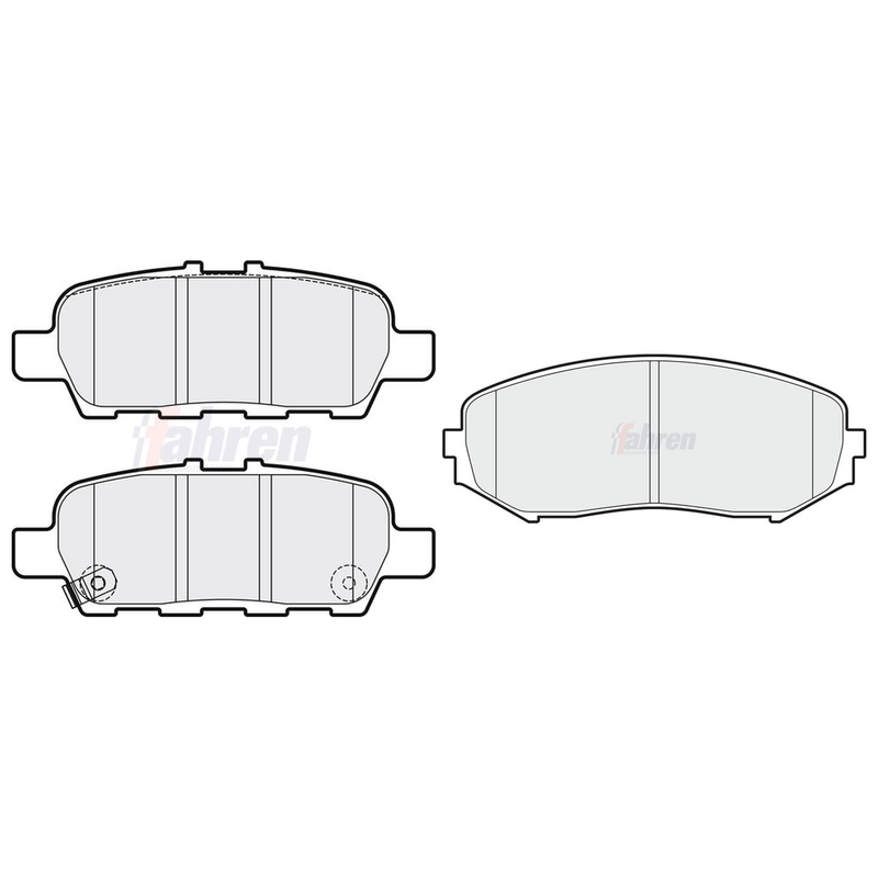 Fahren Front & Rear Pads fits Suzuki Grand Vitara II 2005-2015 1.9 2.0 2.4