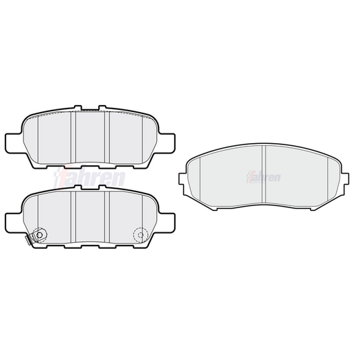 Fahren Front & Rear Pads fits Suzuki Grand Vitara II 2005-2015 1.9 2.0 2.4