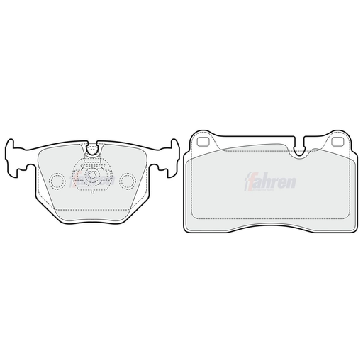 Fahren Front & Rear Pads fits Land Rover Range Rover 2002-2012 4.2 4.4