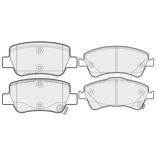 Fahren Front & Rear Pads fits Toyota Avensis 2008-2018 1.6 1.8 2.0