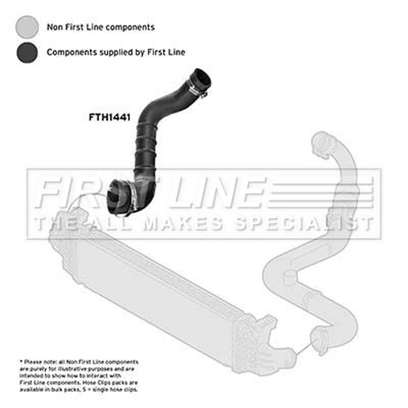 First Line Intercooler Turbo Charge Air Hose fits Ford Focus III 2012-2017 2.0