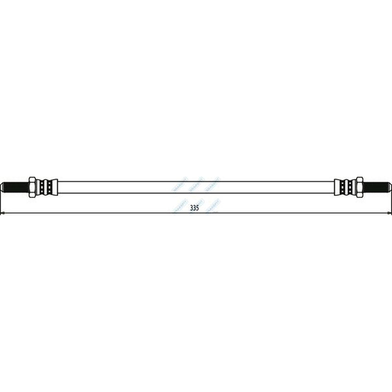 Apec Brake Hydraulic Hose Line Rear fits Ford Escort 1968-1977 2.0