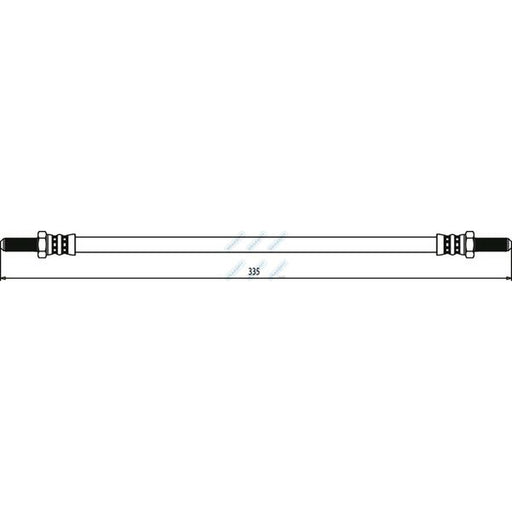 Apec Brake Hydraulic Hose Line Rear fits Ford Escort 1968-1977 2.0