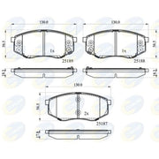 Comline Front & Rear Brake Discs & Pads fits Kia Soul II 2014-2018 1.6 2.0