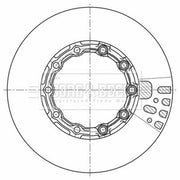 Borg & Beck 2 x Vented Brake Discs BBD32676