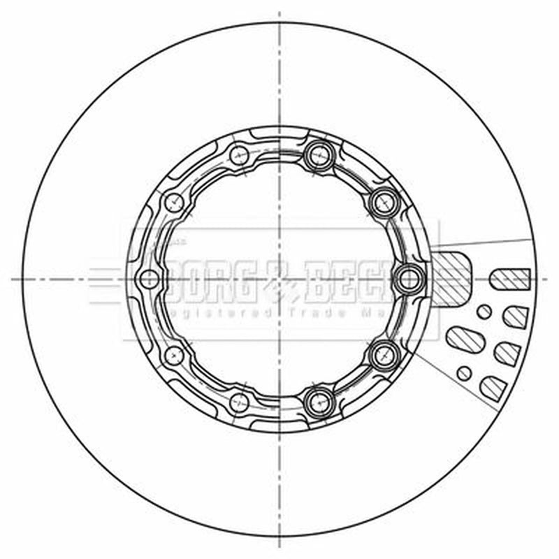Borg & Beck 2 x Vented Brake Discs BBD32676