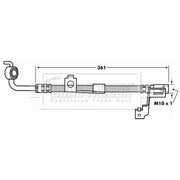 Borg & Beck Brake Hydraulic Hose Line Front Right BBH6973