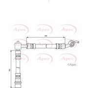 Apec Brake Hydraulic Hose Line Rear Left fits Toyota Yaris 1999-2005 1.3 1.4