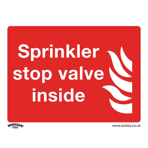 Sealey Safe Conditions Safety Sign Sprinkler Stop Valve Rigid Plastic Pack of 10 Sealey - Dynamic Drive