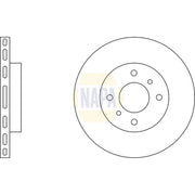 NAPA 2 x Vented Front Brake Discs NBD5747-x2
