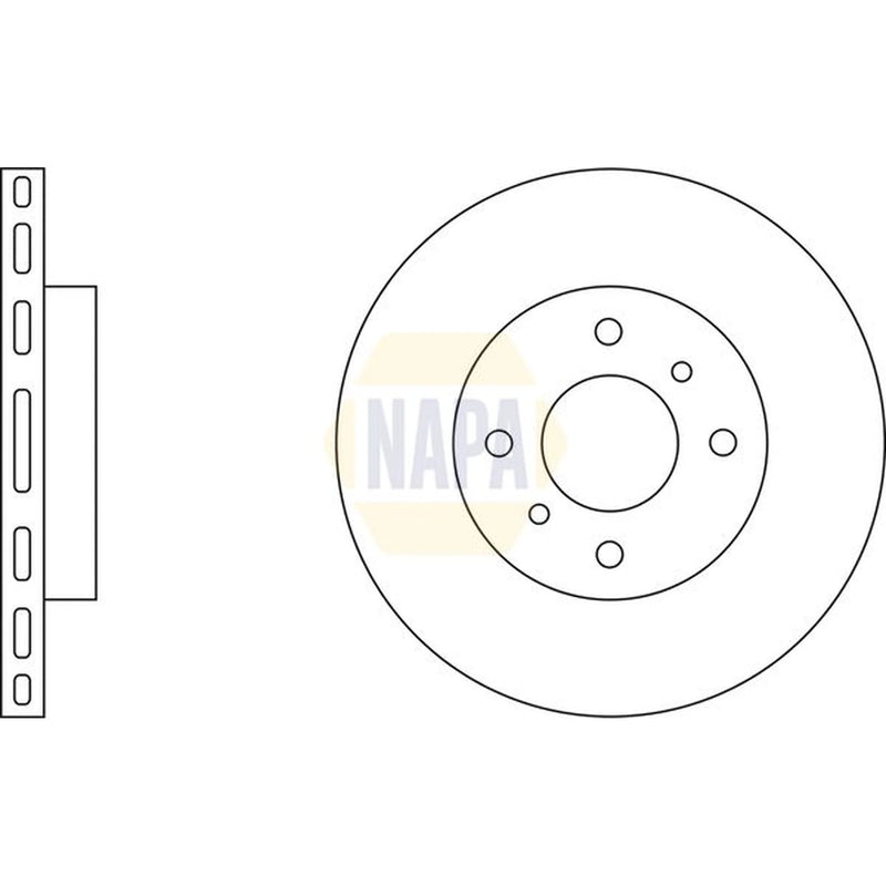 NAPA 2 x Vented Front Brake Discs NBD5747-x2