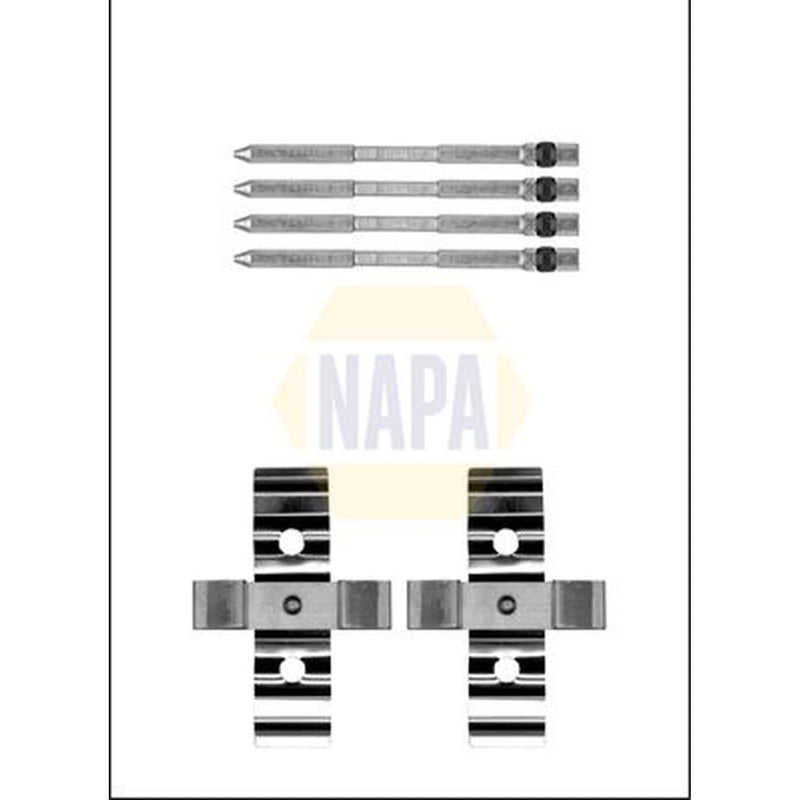 NAPA Brake Pad Accessory Fitting Kit Front fits Abarth 500 2008 on 1.4