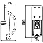 Hella Lamp Pour White/Red MD24 2XS Lateral Mounting 2XS 205 020-151