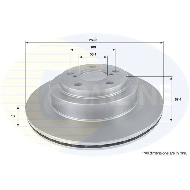 Comline Front & Rear Brake Discs & Pads fits Subaru Legacy IV 2003-2009 2.0 3.0