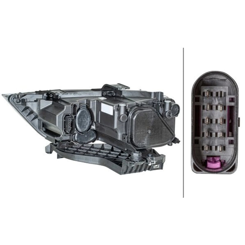 Hella Headlight Headlamp W21W Right fits Audi Q3 2011-2018 1.4 2.0 2.5