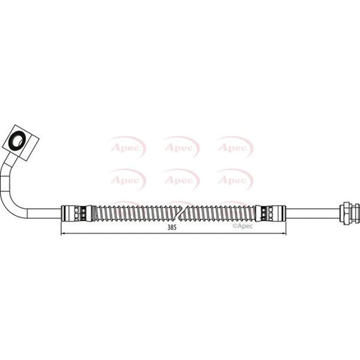 Apec Brake Hydraulic Hose Line Front Right HOS4020