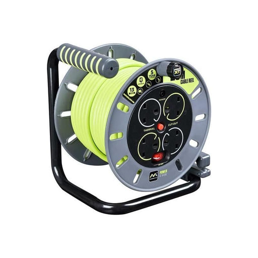 Masterplug PRO-XT Open Cable Reel 240V 13A 4-Socket 25m Masterplug - NN4 Online