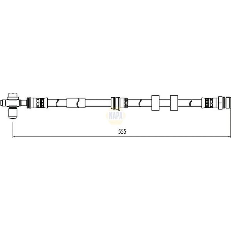 NAPA Brake Hydraulic Hose Line Front NBH1390