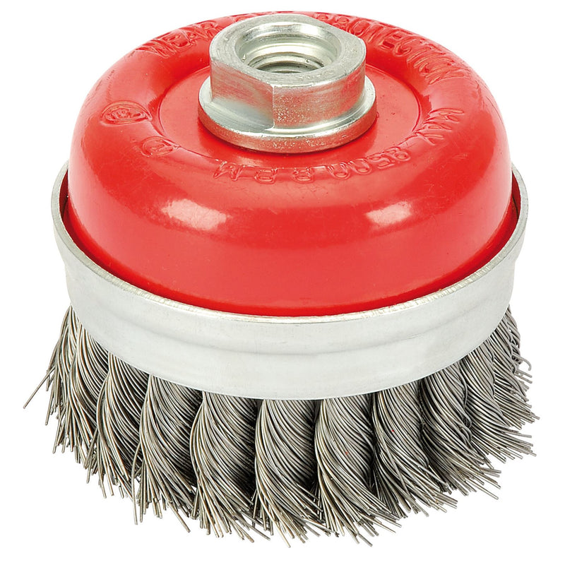 Draper Steel Twist-Knot Wire Cup Brush, 75mm, M14 41449 Draper - Dynamic Drive