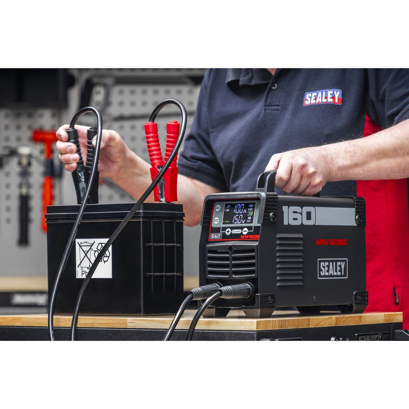 Sealey MMA Inverter Welder & Battery Charger/Starter 200A 230V MW160BC Sealey - Dynamic Drive