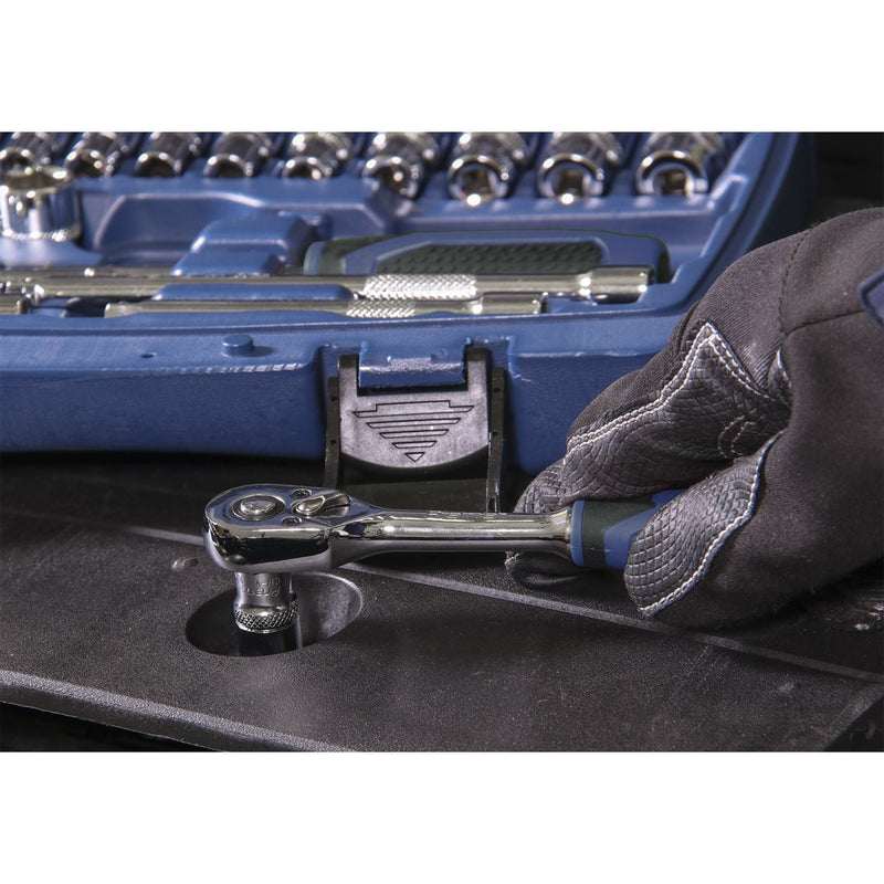 Sealey Socket Set 33pc 1/4"Sq Drive 6pt WallDrive Metric AK8990 Sealey - Dynamic Drive