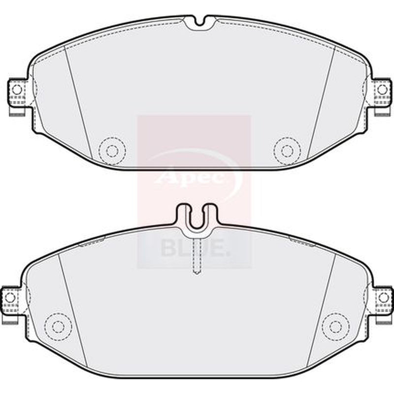 Apec Front Brake Pad Set fits Mercedes-Benz C-Class 2014-2023