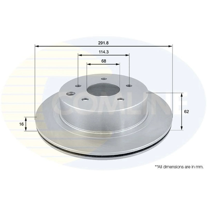 Comline Front & Rear Brake Discs & Pads fits Nissan Leaf 2019 on