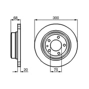 Bosch Front Vented & Rear Vented Brake Discs & Pads fits BMW 7 1987-1994