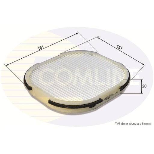 Comline Cabin Air Filter (Pollen Filter) fits Honda S2000 1999-2009 2.0 2.2