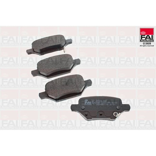 FAI Rear Brake Pad Set fits Opel Mokka / Mokka X 2012-2019 1.4 1.6