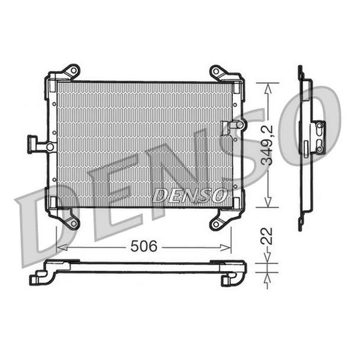 Denso Air Conditioning Condenser fits Citroën Relay I 1994-2002 1.9 2.0 2.5 2.8
