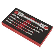 Sealey Premier Premier Flexi-Head Flare Nut Spanner Set 5pc AK2652 Sealey Premier - Dynamic Drive