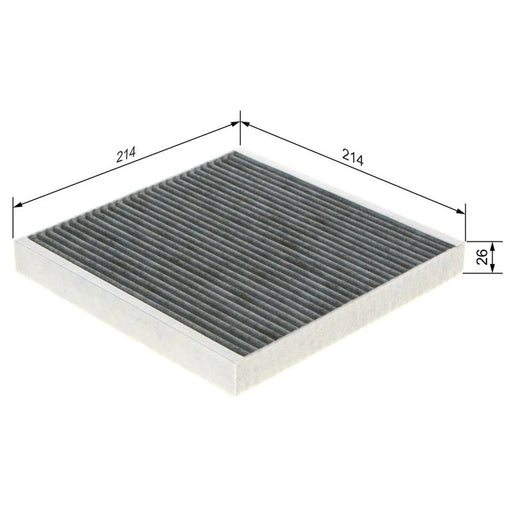 Bosch Cabin Air Filter (Pollen Filter) fits Smart Fortwo 2007-2013