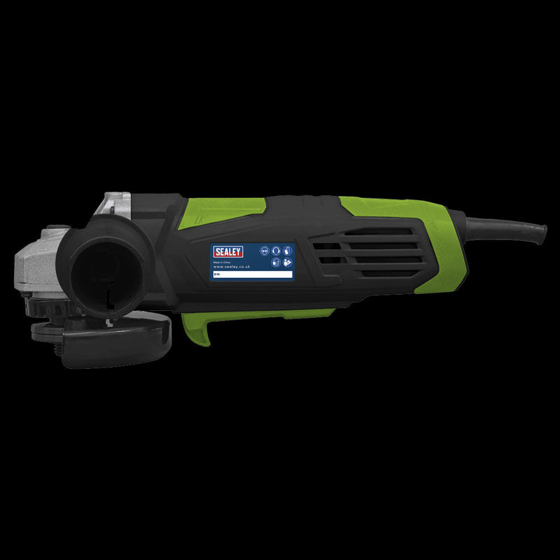 Sealey SG115E Angle Grinder 115mm 750W 230V Green Heavy Duty Sealey - Dynamic Drive