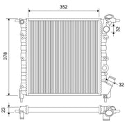 Valeo Engine Radiator 701182