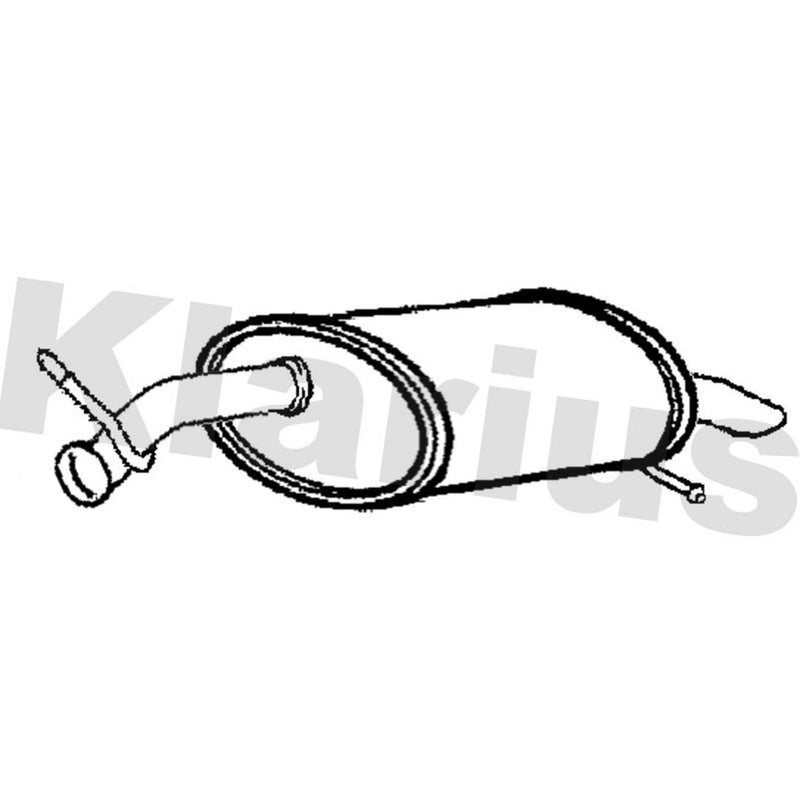 Klarius Box With Tail Pipe Rear fits Peugeot 407 2004-2010 2.2