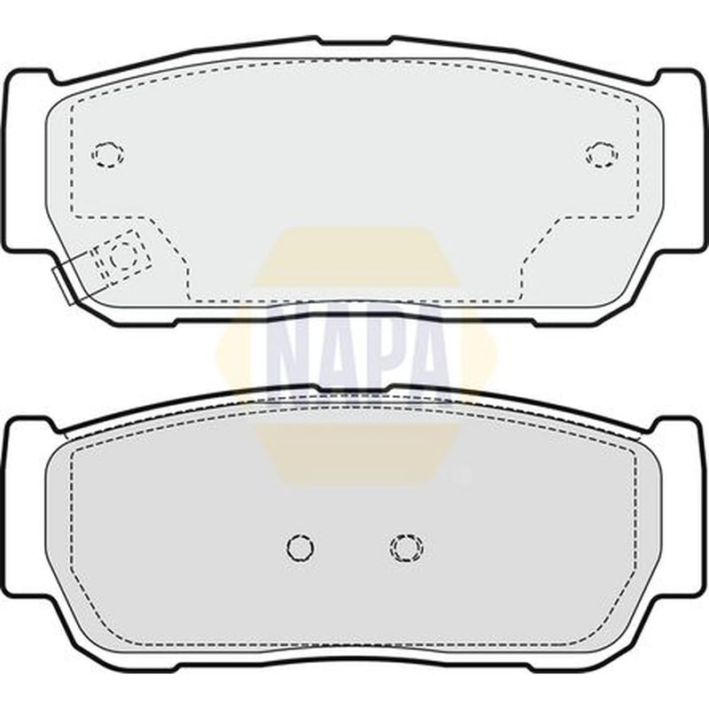 NAPA Rear Brake Pad Set fits Ssangyong Actyon I 2005-2013 2.0