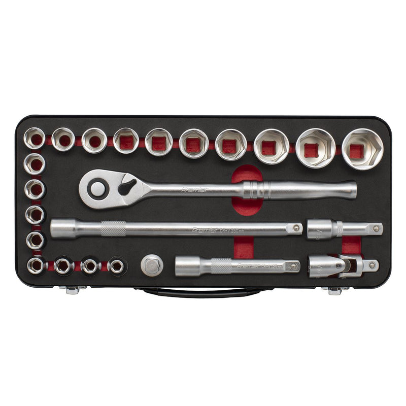 Sealey Premier Platinum Premier Platinum Socket Set 1/2"Sq Drive 24pc AK7924 Sealey Premier Platinum - Dynamic Drive