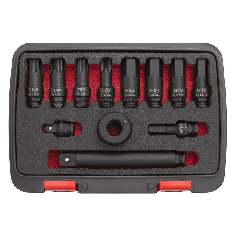 Sealey Premier Premier Impact Socket Bit & Accessories Set 3/4"Sq Drive 12pc Sealey Premier - Dynamic Drive