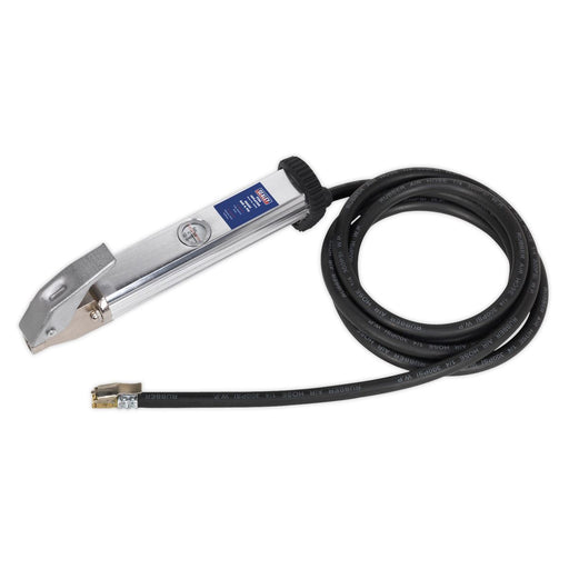 Sealey Tyre Inflator with 2.7m Hose & Clip-On Connector SA396 Sealey - Dynamic Drive