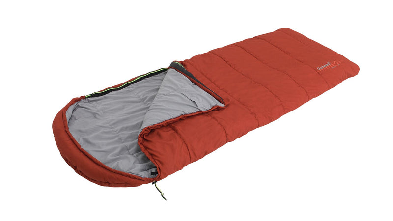 Outwell Campion Lux Burnt Orange Orange Single Sleeping Bag Outwell - Dynamic Drive