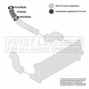 First Line Intercooler Turbo Charge Air Hose fits Land Rover Discovery 1998-2004