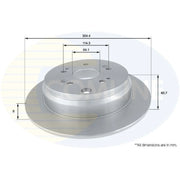 Comline Rear Brake Solid Discs & Pads fits Honda Cr-V IV 2012-2018 1.6 2.0