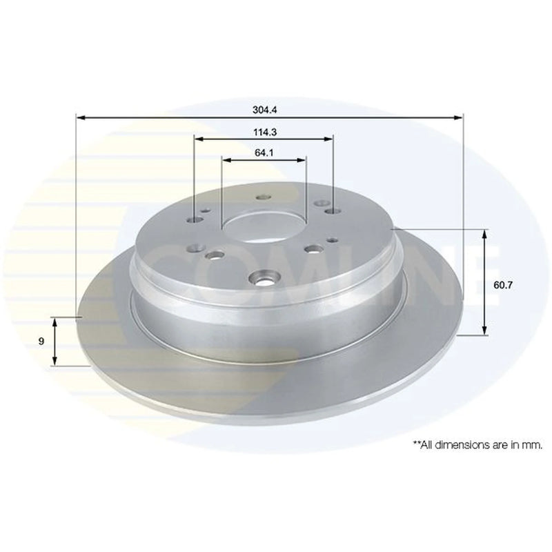 Comline Rear Brake Solid Discs & Pads fits Honda Cr-V IV 2012-2018 1.6 2.0